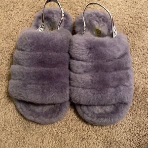 Purple UGG slides
